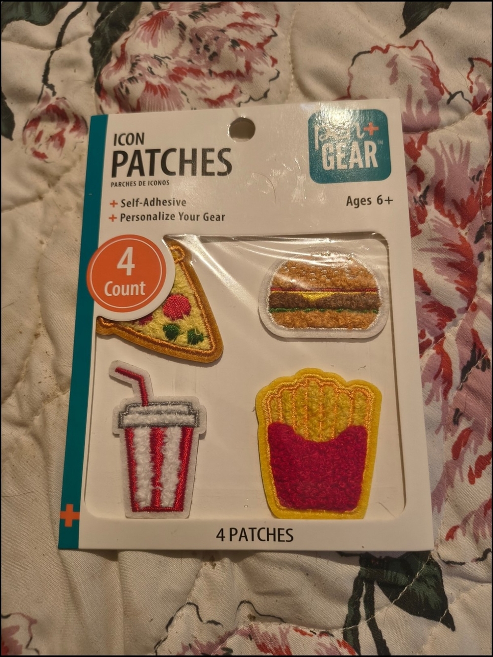 Icon Patches Kids Self-Adhesive Food Patch Set - Red/Yellow/White